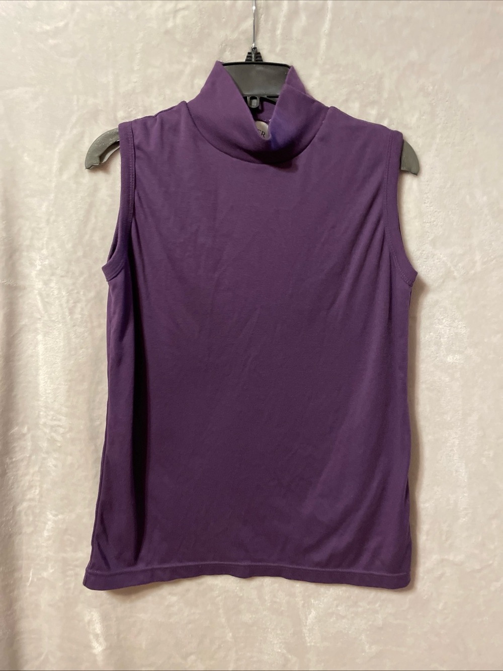 Women's Sleeveless Turtleneck Tank Top — Deep Purple
